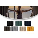 Lifa-Living - gordijnen - verduisterend - fluweel - ocher - wasbaar - 250x150 cm