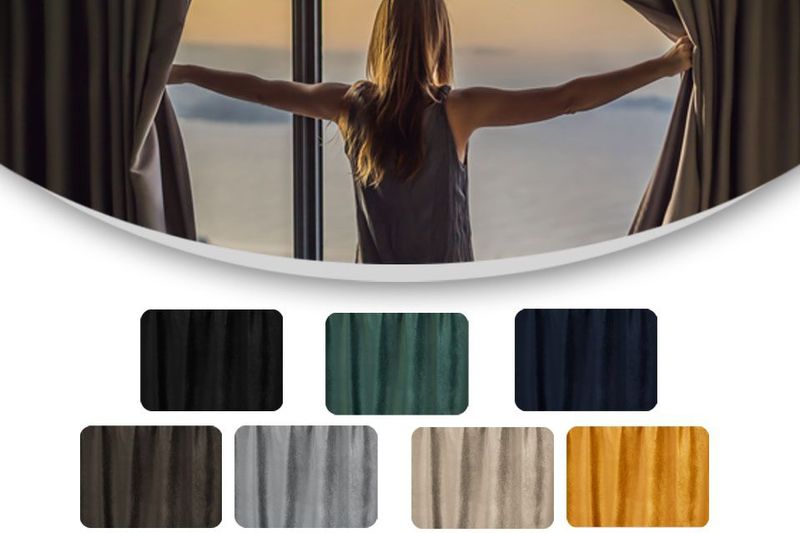 Lifa-Living - gordijnen - verduisterend - fluweel - ocher - wasbaar - 250x150 cm