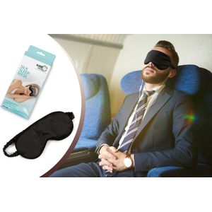 Sleepmed Luxe Slaapmasker – Zwart Oogmasker – Verduisterend – Zijden Masker met Katoenen vulling – Lichtgewicht
