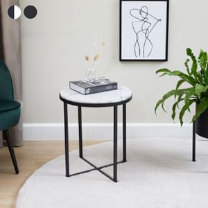 Lifa Living - Marmeren tafel - Julien - 3 kleuren - Zwart