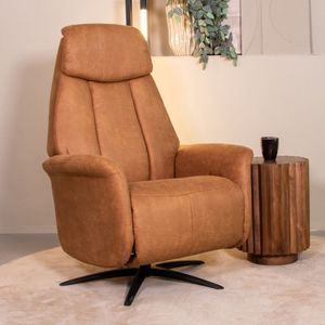 Label51 Oslo draaifauteuil micro suede cognac