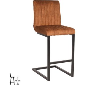 Laatste model! Set V 2 - Barkruk Milo - Oker - Velours - Zithoogte 65