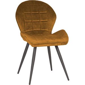 Label51 Sil eetkamerstoel velours oker - set van 2