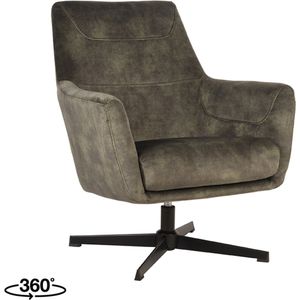 LABEL51 Toby Fauteuil - Groen - Velvet - One Size - -