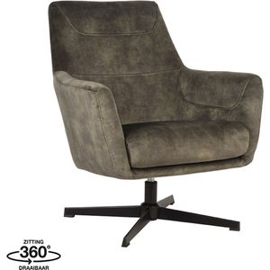 LABEL51 Toby Fauteuil - Groen - Velours