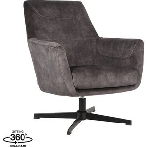 LABEL51 Toby Fauteuil - Grijs - Velours