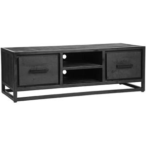 Tv-meubel Chili - Zwart - Mangohout - 120 cm