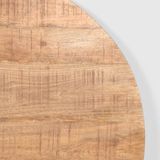 LABEL51 Eetkamertafel Tafelblad Sloppy Edge - Rough - Mangohout - Rond - 70 cm Sloppy