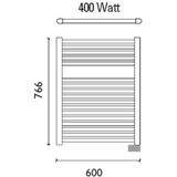 Elektrische sierradiator wiesbaden elara 76.6x60 cm mat zwart