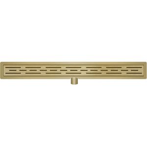 Douchegoot Wiesbaden Met Flens 90x7cm 6.7cm Diep Geborsteld Messing Goud