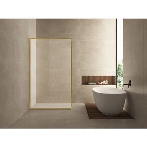Sanifun Square inloopdouche 1200 x 2000 x 8 mm nano helder glas/geborsteld messing