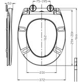 Wiesbaden Ultimo 3.0 softclose one touch toiletzitting met deksel wit