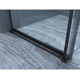 Schuifbare Nisdeur 2-d. Mat-zwart 1100x2000 Chr.8mm NANO