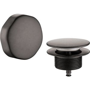 Wiesbaden Badoverloopcombinatie - Gunmetal - Knop/Plug