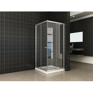 Douchecabine Wiesbaden Aktie Hoekinstap 100x100x190 cm 5mm Helder Glas