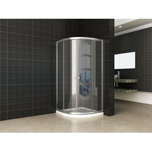 Wiesbaden douchecabine | kwartrond 100x100x190 cm | 5mm helder glas