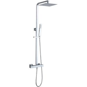 Twenty eco thermostatische regendoucheset opbouw vierkant chroom