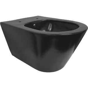 Wiesbaden - Luxe Randloze Wandcloset - Mat Zwart - Bidet-functie