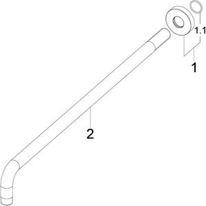 Douchearm Rond Gebogen Caral Wiesbaden Muurbevestiging 45 cm Mat Zwart