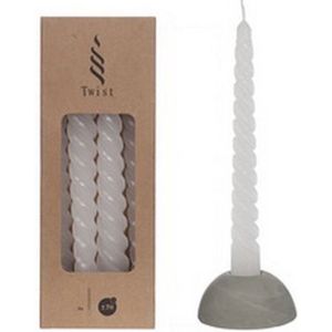Pyromane - gedraaide kaarsen - set van 4 stuks - kleur : wit