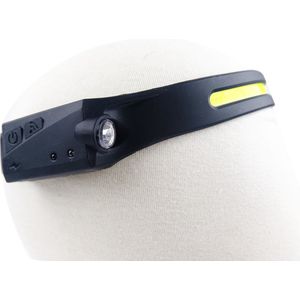 Hofftech Hoofdlamp LED en COB - Verstelbaar - 3 Watt - Silicone - Oplaadbaar