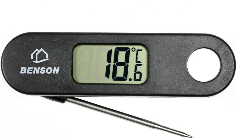 Benson - Inklapbare Digitale Keukenthermometer - Magnetische Achterkant - Bereik -40 tot 200°C