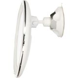 LED ring make-up spiegel met zuignap - wit - 20 x 22 cm - 5x zoom