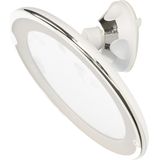 LED ring make-up spiegel met zuignap - wit - 20 x 22 cm - 5x zoom