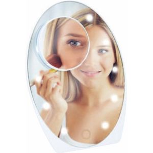 Benson Care LED make-up spiegel met vergrootglas en zuignap - 15 x 21 cm - 5x zoom