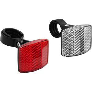Benson Fiets reflectoren set - voor en achter - kunststof - rood / wit - incl. bevestiging