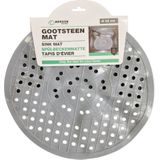 Benson Ronde gootsteenmat - PVC - Beschermend - Grijs - Ø 28 cm
