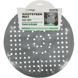 Benson Ronde gootsteenmat - PVC - Beschermend - Grijs - Ø 28 cm