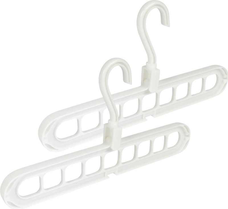 Benson Multifunctionele Kledinghangers - 9-in-1 - 33.5 x 16.5 x 1.5 cm - Wit
