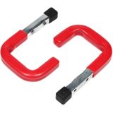 Benson Ruimtebesparende ophanghaken - 12 x 8 cm - set van 2 - 40 kg draagvermogen