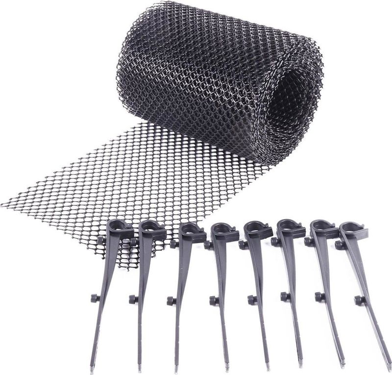Benson - Dakgoot Beschermgaas - 6 Meter x 15 Cm - Polypropyleen - Inclusief Bevestigingsmateriaal
