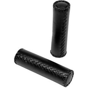 Benson Retro fietshandvatten - kunstleer - stevige grip - 125 mm - zwart