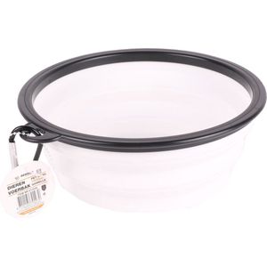 Benson Hondenvoerbak - Kattenvoerbak - Ø 19 cm - Opvouwbaar - Wit