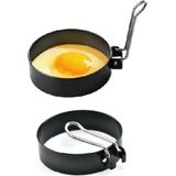 Benson Kookring set - Staal en PTFE - Ø10 cm - 2 stuks - Opvouwbare handgreep