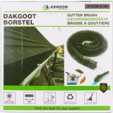 Benson Flexibele dakgootborstel - Ø 10 cm x 4 meter - zwart - roestvrijstaal en nylon