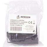 Benson Euro contrastekker - schroefbaar - Zwart