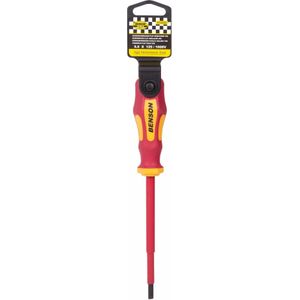 Benson Platte schroevendraaier - geïsoleerd VDE - 5.5 x 125 mm - rood