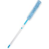 Plumeau/duster microvezel - uitschuifbaar - flexibel - blauw - 54-160 cm