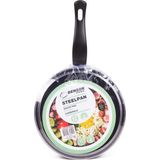 Benson Steelpan - Marmerlook - Antiaanbaklaag - Inclusief Deksel - 20 cm