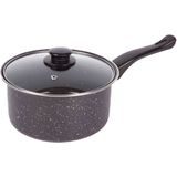 Benson Steelpan - Marmerlook - Antiaanbaklaag - Inclusief Deksel - 20 cm