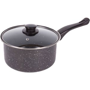 Benson Steelpan - Marmerlook - Antiaanbaklaag - Inclusief Deksel - 20 cm