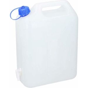 Jerrycan voor water - 15 liter - Kunststof - met kraantje en dop - Camping
