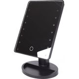 Make Up Spiegel - LED Touch - Dimbaar - 16 Leds - Zwart