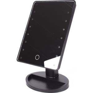Make Up Spiegel - LED Touch - Dimbaar - 16 Leds - Zwart