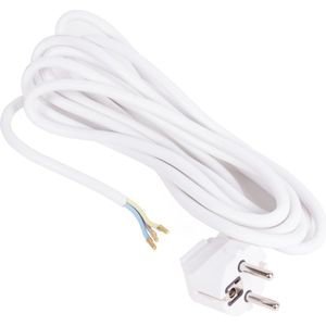 Benson Aansluitsnoer - Haakse Schuko Stekker - 3 meter - Wit - 1.0 mm²