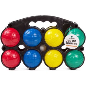 Benson 9-delige Jeu de Boules set - kunststof - lichtgewicht - inclusief opbergrekje